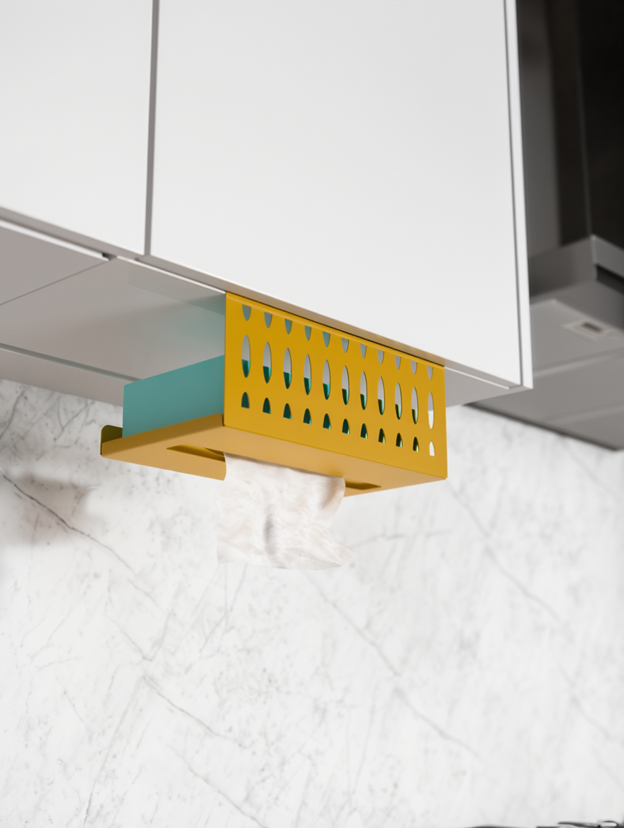 Tissue Holder Kitchen – Wall-Mounted Deep Paper Towel Dispenser