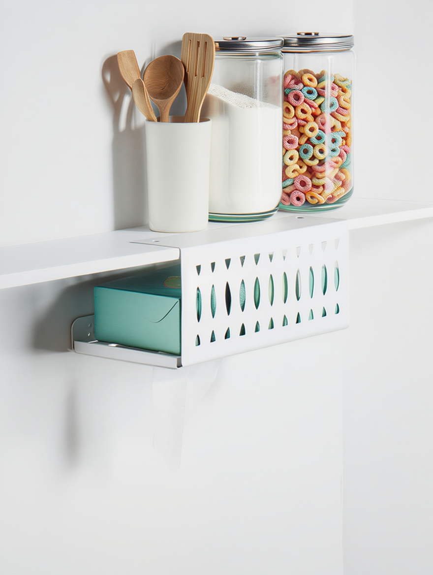 Tissue Holder Kitchen – Wall-Mounted Deep Paper Towel Dispenser