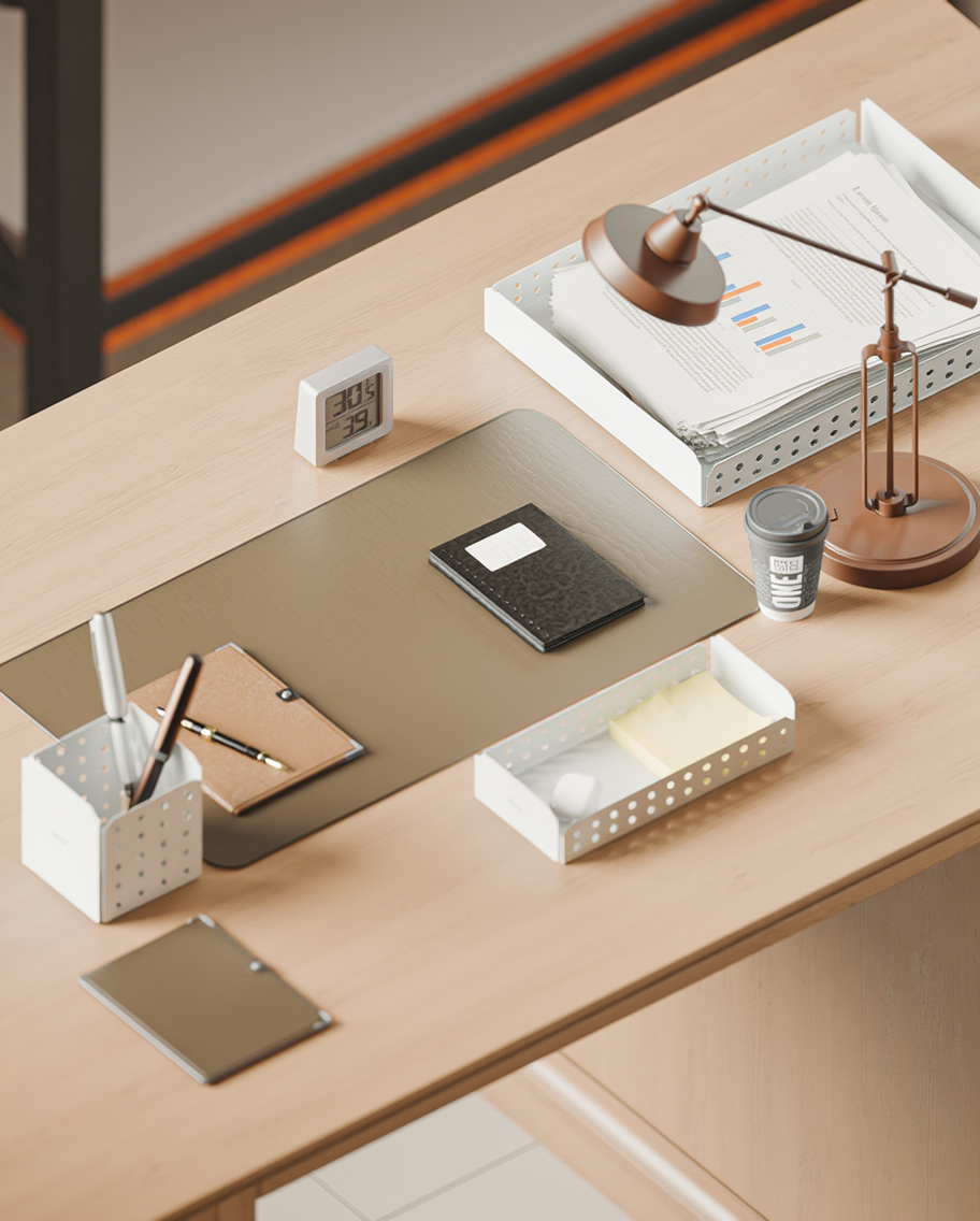 Office Desk Organizer Set | 3-Piece Stationery Holder