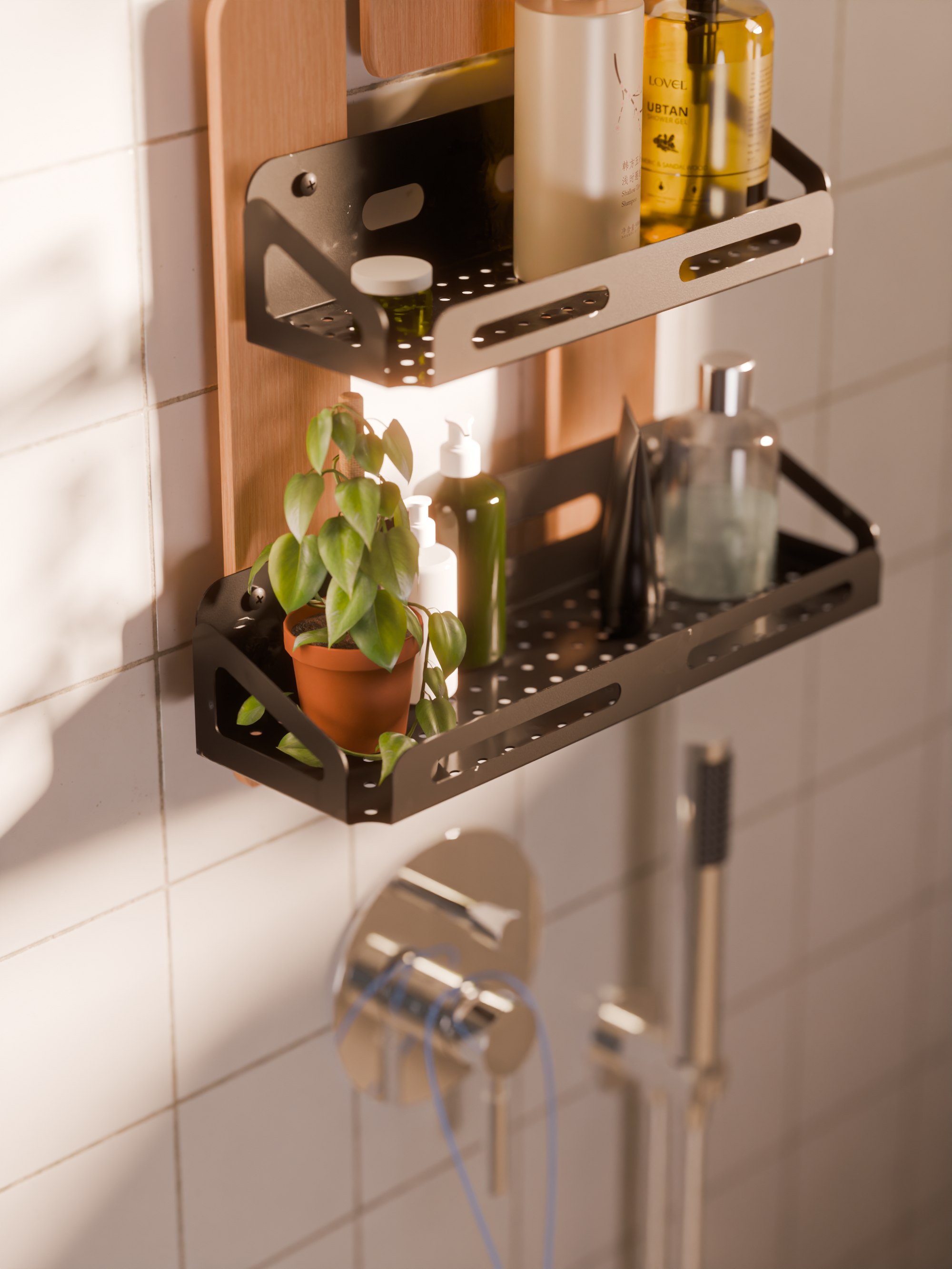 TriStack Wall Shelf - Black