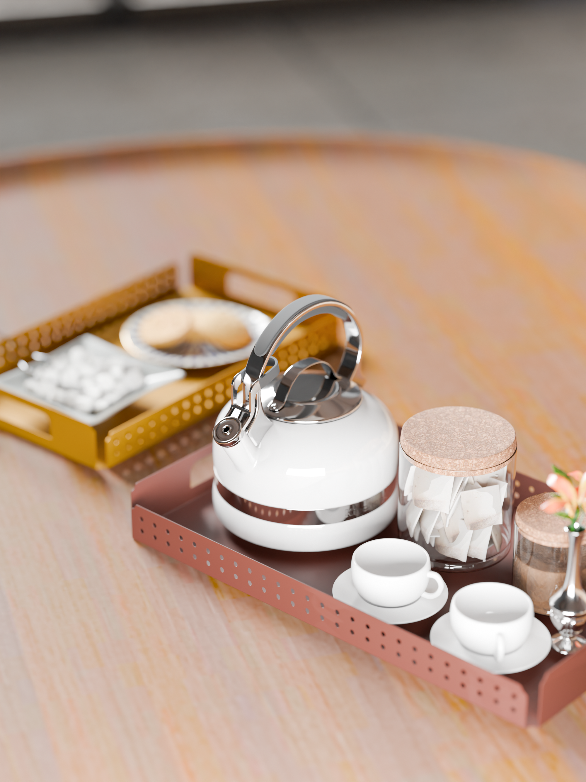 Dual Service Tray Set