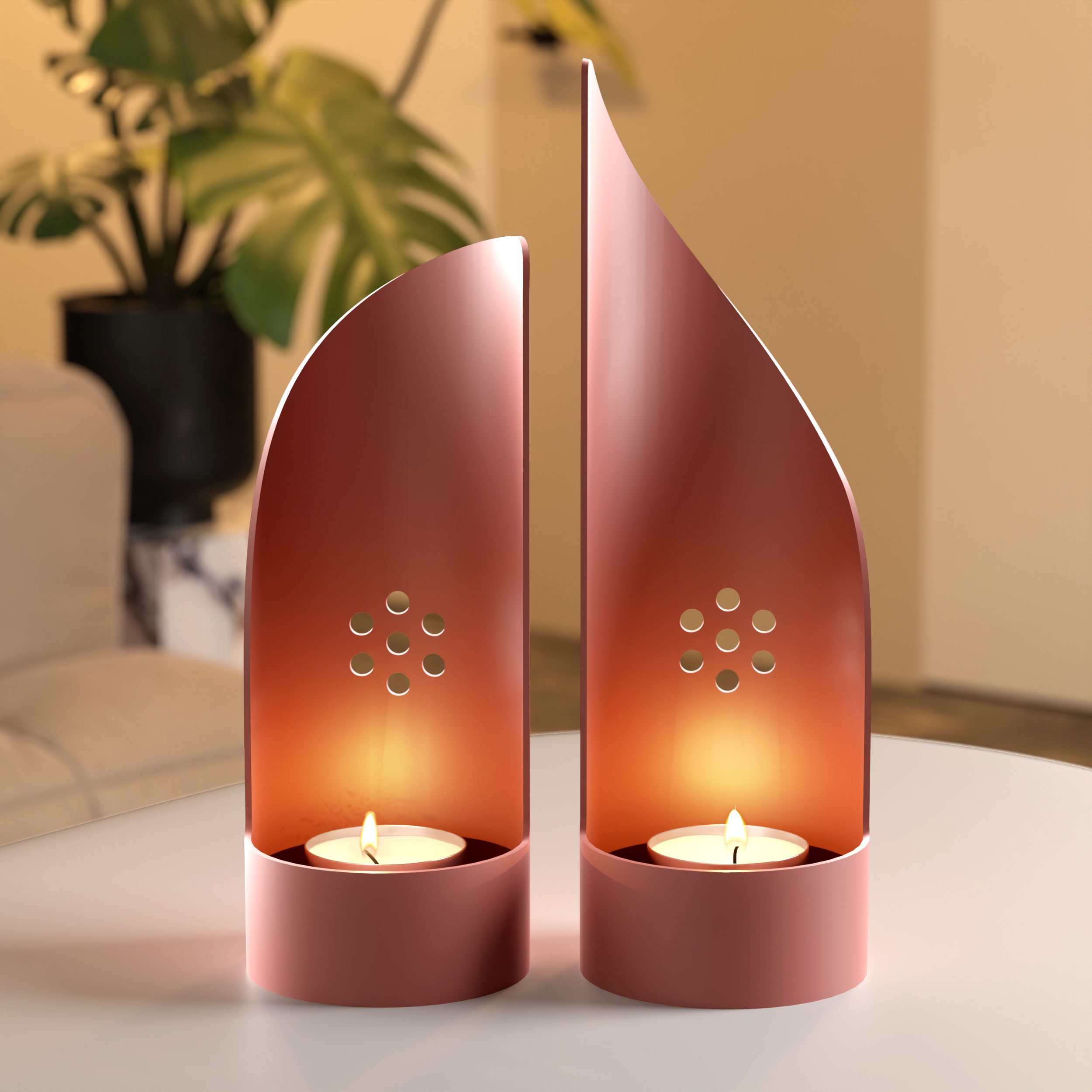GlowCast Metal Tea-light Tower