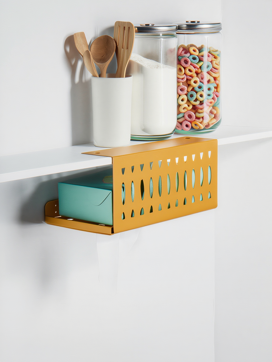 Tissue Holder Kitchen – Wall-Mounted Deep Paper Towel Dispenser