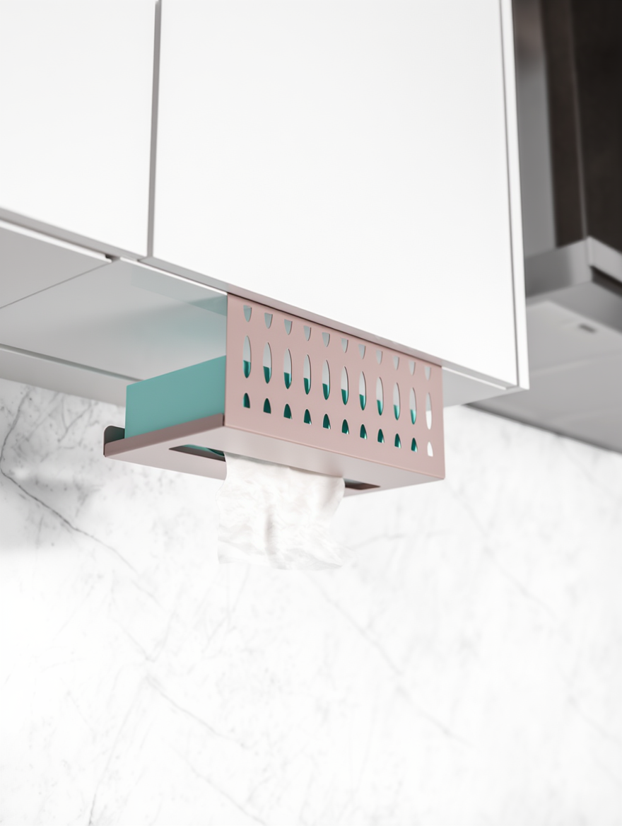 Tissue Holder Kitchen – Wall-Mounted Deep Paper Towel Dispenser