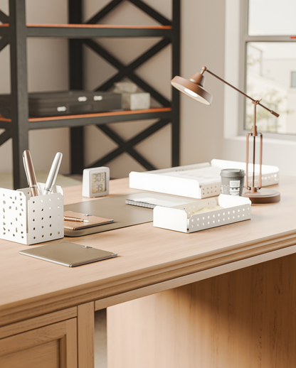 Office Desk Organizer Set | 3-Piece Stationery Holder