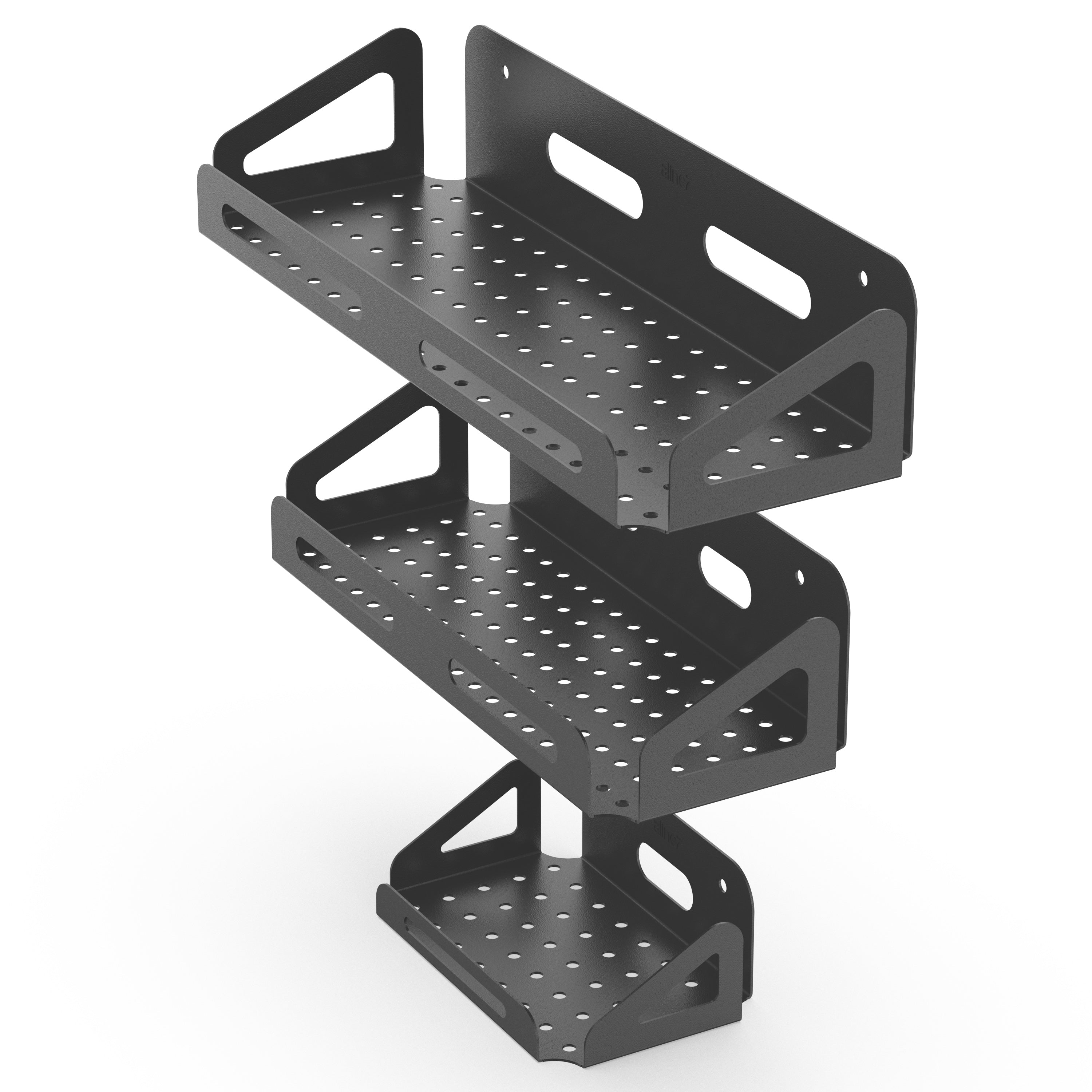3 Pair of Stainless Steel Bathroom Shelves