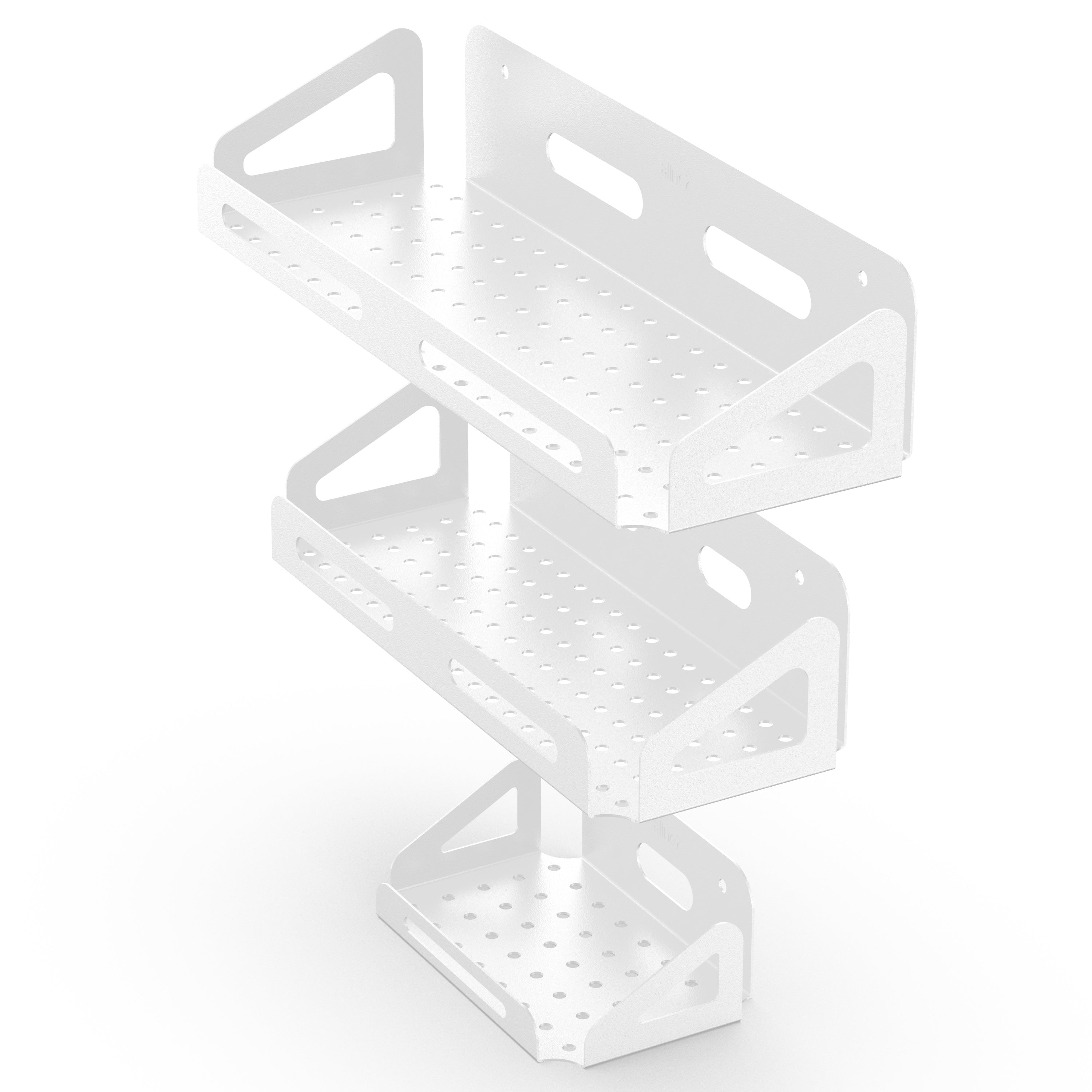 3 Pair of Stainless Steel Bathroom Shelves