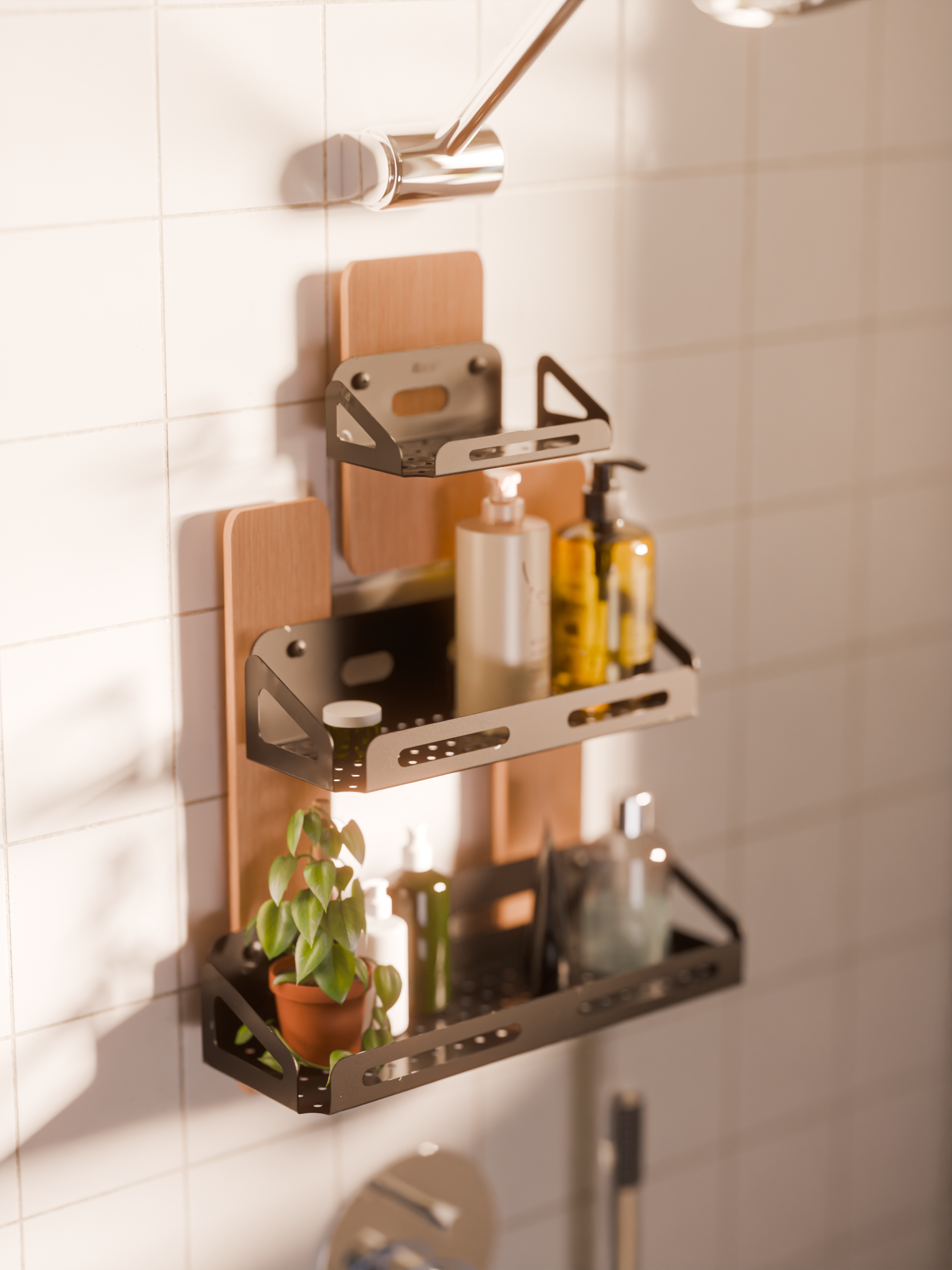 TriStack Wall Shelf - Black