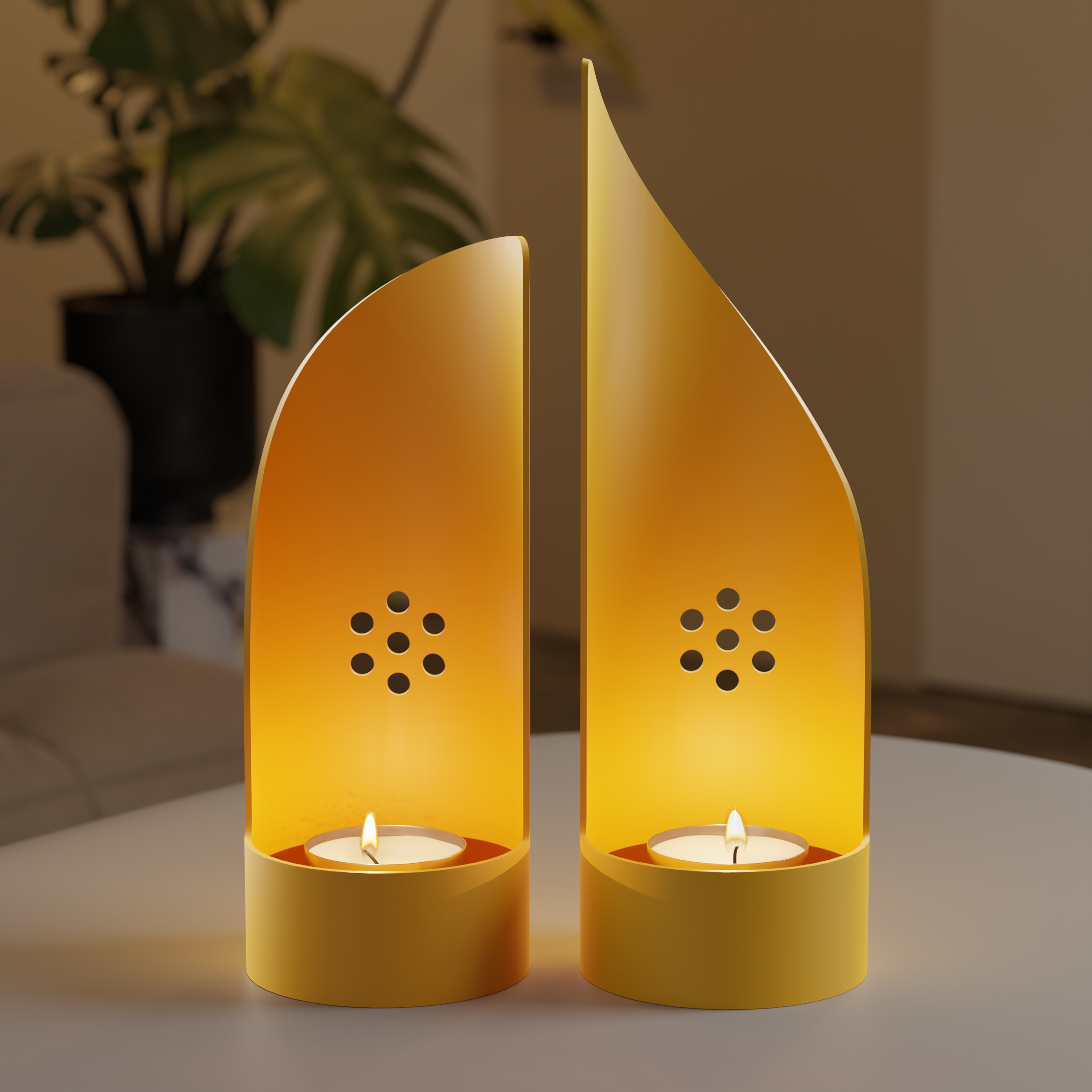 Modern Candle Light Holder Set