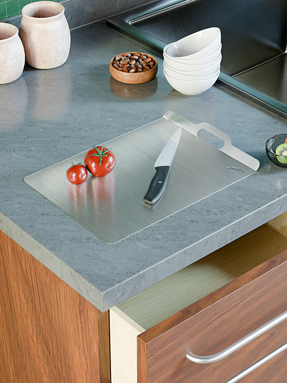 Steel chopping board